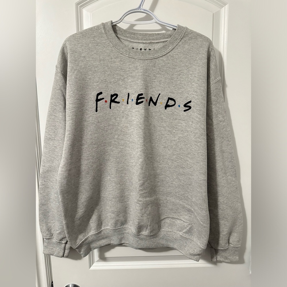 Friends Crewneck Sweater, Grey, Women’s size M